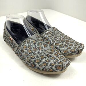 Women's TOMS Alpargata Glitter Animal Print Slip-On Comfort Shoes US Size 11